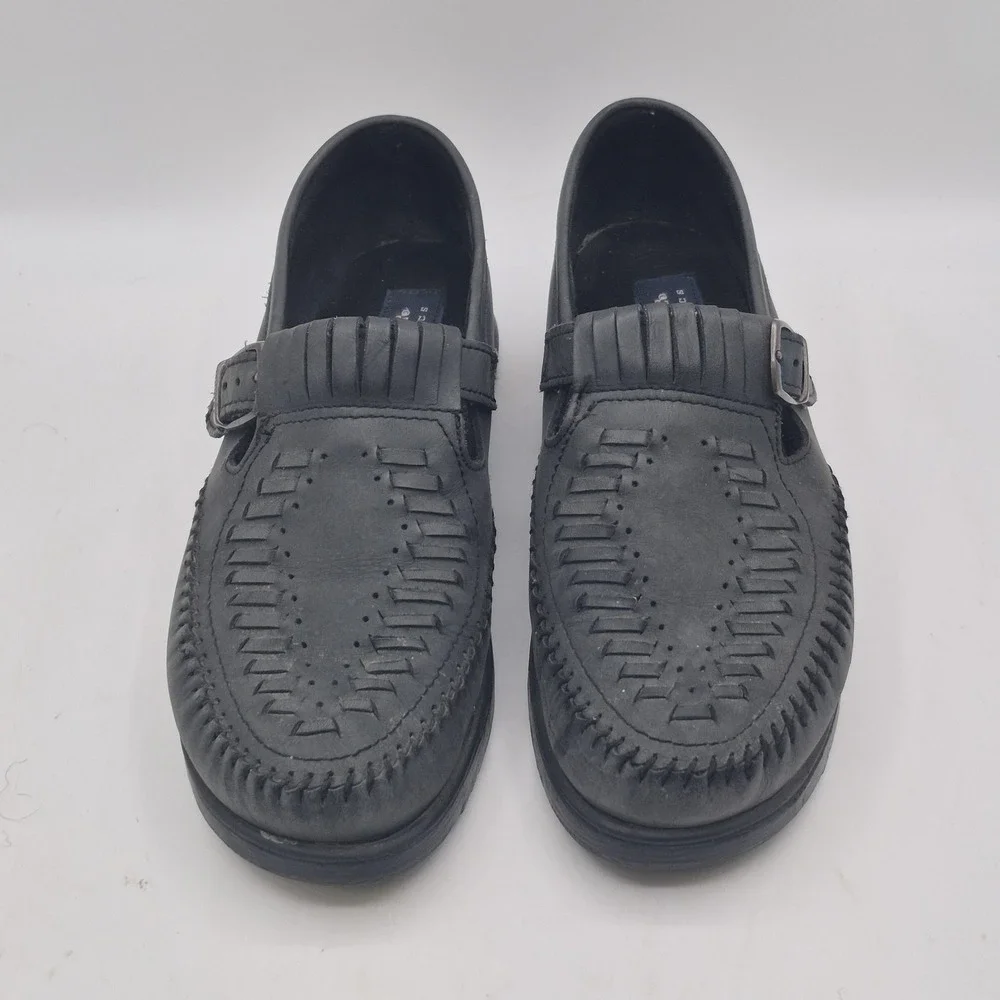 Dexter Walkmocs Shoes Mens Size 7 Gray Leather‎ Buckle Moccasins Casual Made USA